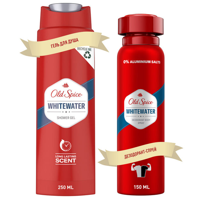 ПН OLD SPICE Аэрозольный дезодорант WhiteWater 150мл + Гель для душа WhiteWater 250мл