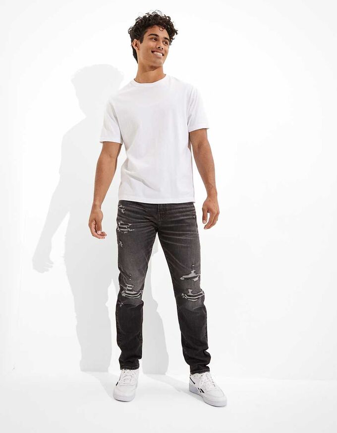 American Eagle AE AirFlex+ Patched Athletic Fit Jean