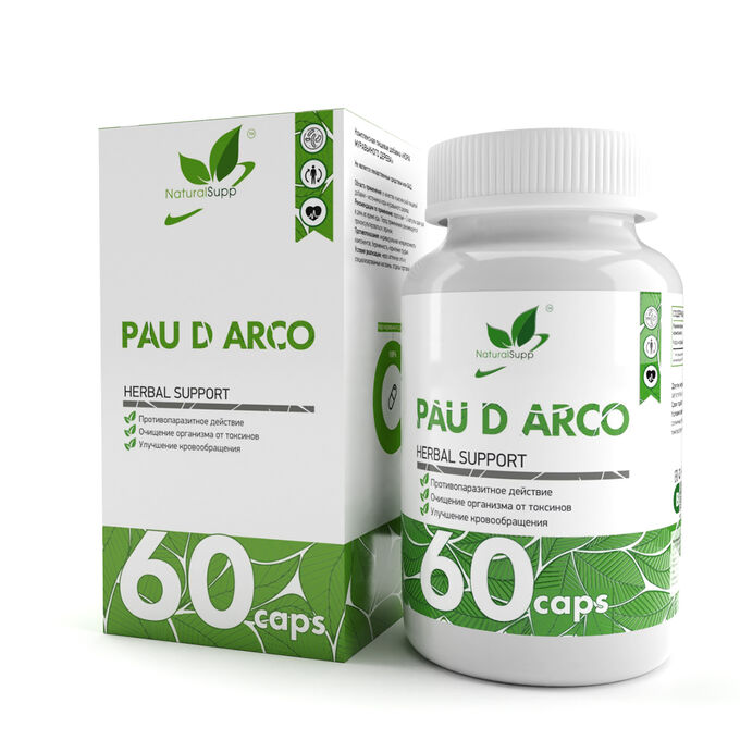 NaturalSupp Пау дэ Арко Pau de Arco /комплексный препарат,  60 капс.