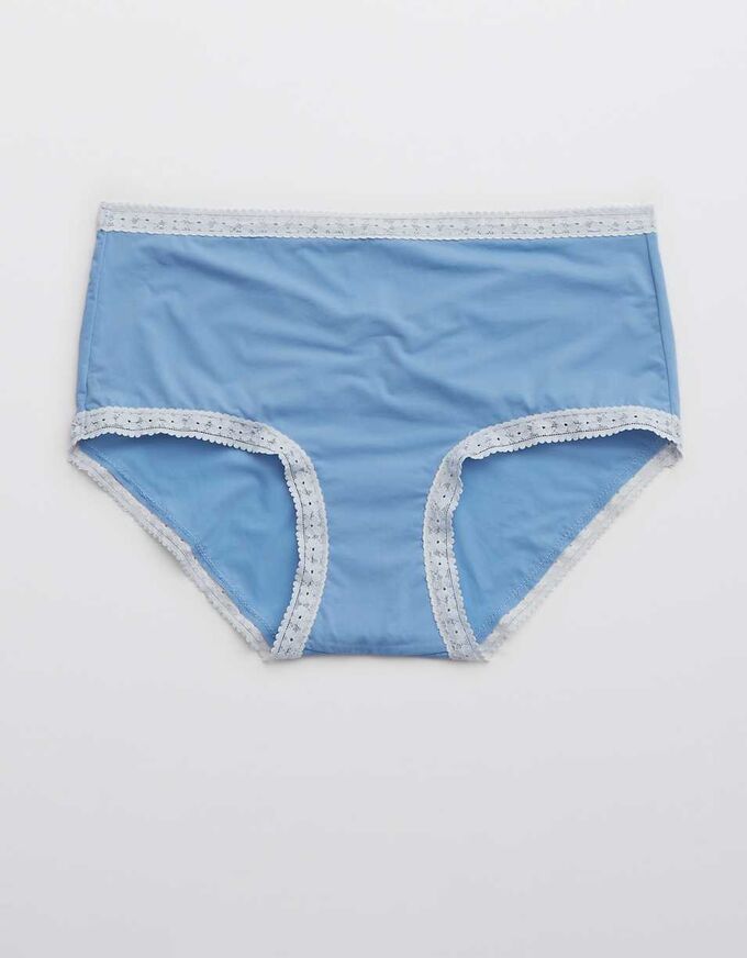 Aerie Float Microfiber Lace Mid Rise Boybrief Underwear