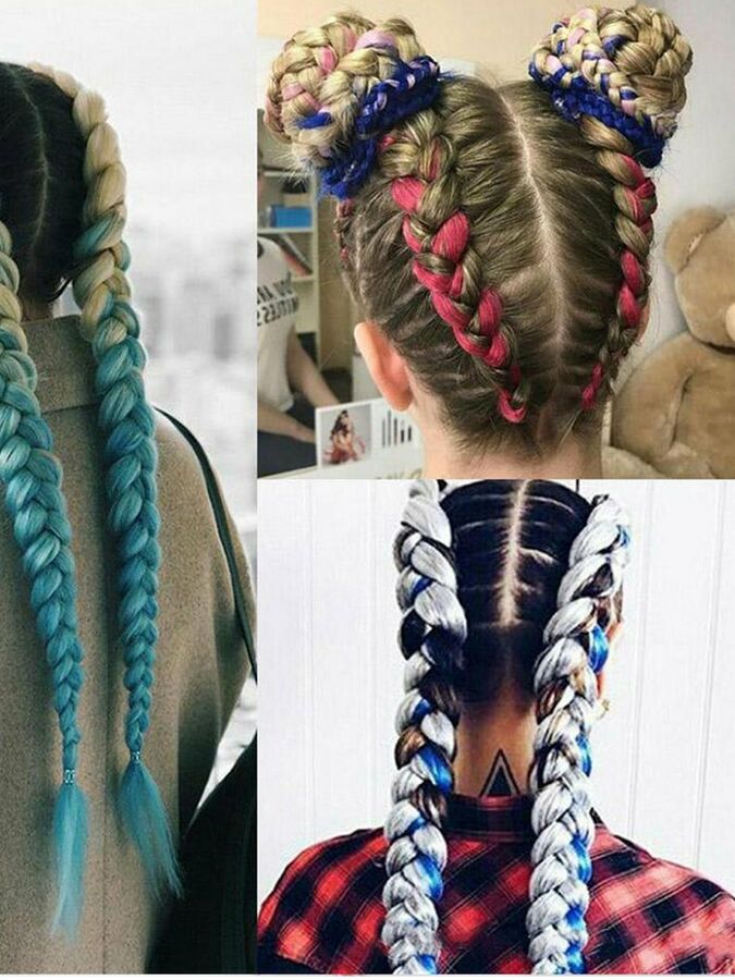 Как плести косички с канекалоном на короткие волосы