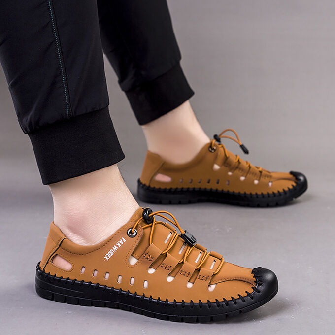 Туфли мужские облегченные, цвет коричневый