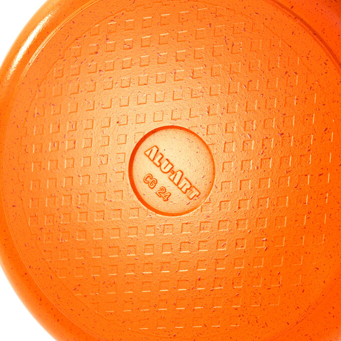 Сковорода с керамическим покрытием &quot;Оранж&quot; 28см, ручка из термостойкого пластика (Корея)