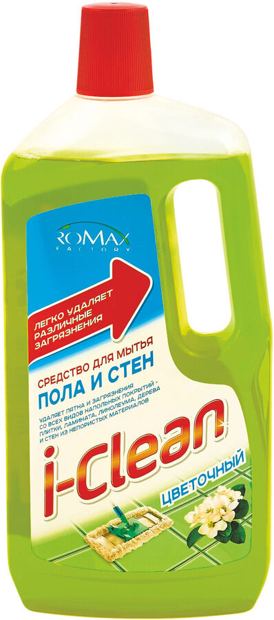 Romax Моющее средство для пола и стен I-CLEAN 1 л (Цветочный)