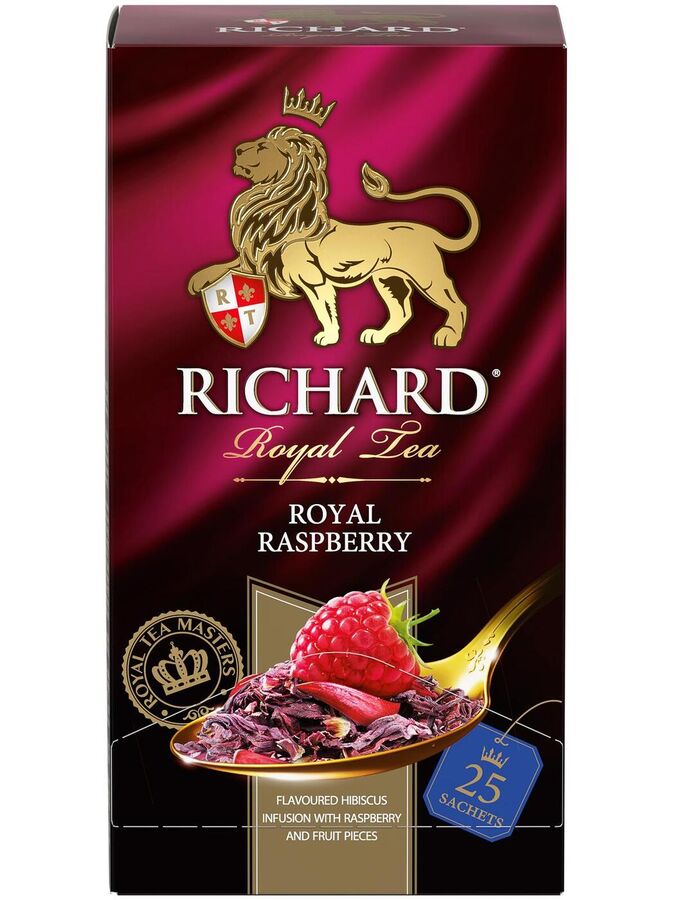 Чай richard купить. Чай травяной Richard Royal Raspberry 25пак. Richard красный Royal Raspberry.
