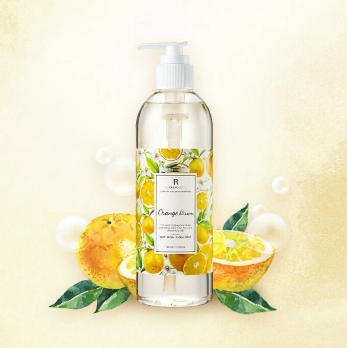 256059 FACE REVOLUTION BODY CLEANSER ORANGE BLOSSOM Гель для душа с ароматом Цветков Апельсина и растительными экстрактами, для всех типов кожи, 500мл