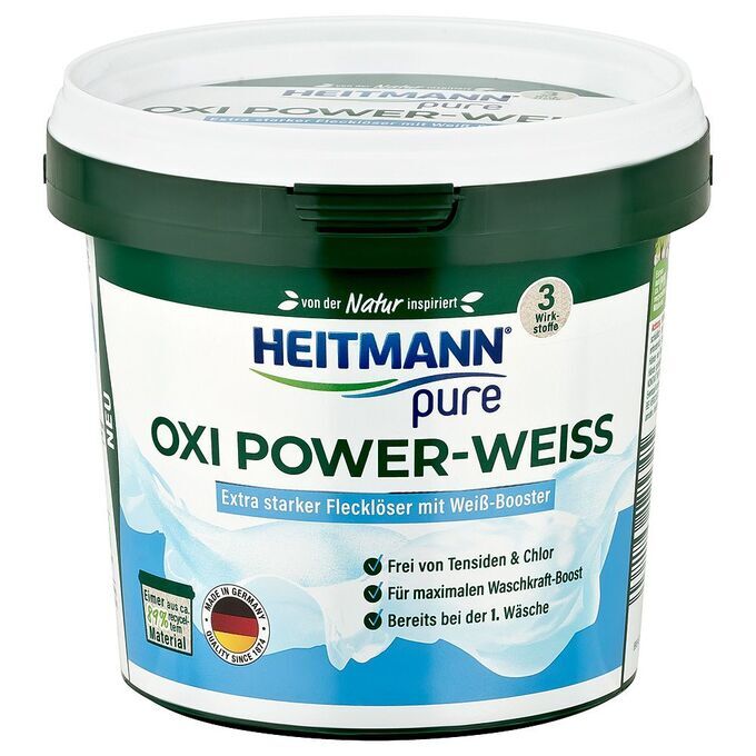 Средство для удаления пятен с белых тканей Heitmann OXI Power Weiss