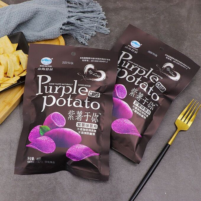 Фиолетовые картофельные чипсы