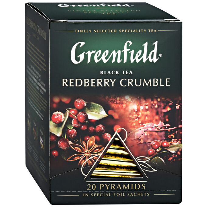 GREENFIELD Чай Гринфилд пирам. Radberry kramble 1,8г 1/20/8