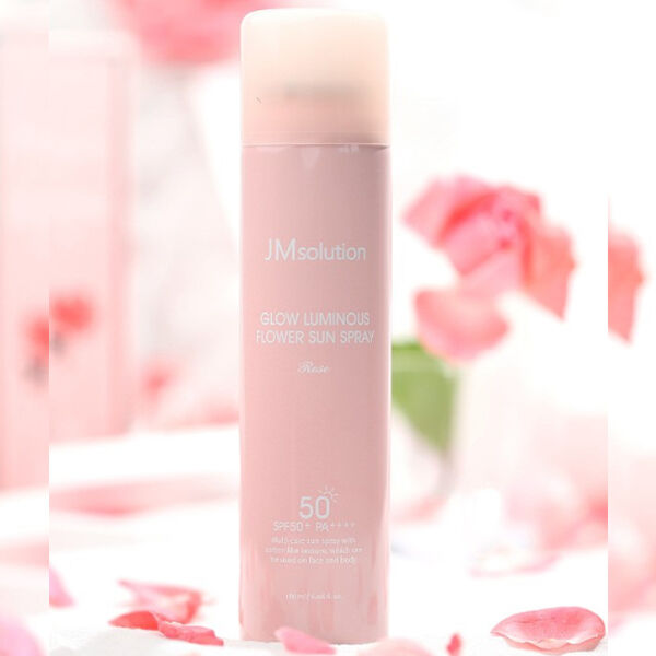 Cолнцезащитный спрей с розой JMsolution Glow Luminous Flower Sun Spray SPF50+ PA++++, 180 мл