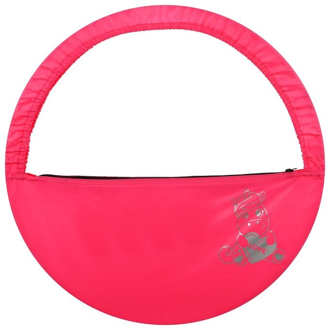 Grace Dance Чехол для обруча диаметром 70 см «Единорог», цвет розовый/серебристый