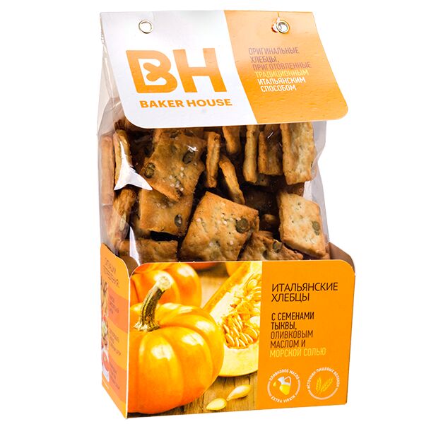 Baker House Хлебцы ВН семена тыквы/соль 250 г 1/7