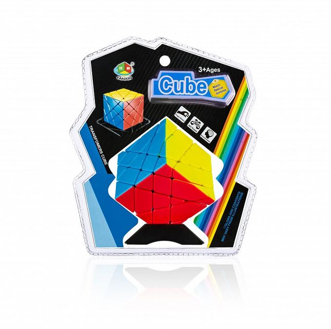 Нескучные игры Cube.Головоломка Кубик &quot;Transfomers cube&quot;6,5х6,5см (грани в виде геомет.фигур) в блист. арт.WZ-13121