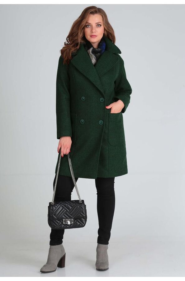 Пальто Anastasia Mak 651 зеленый
