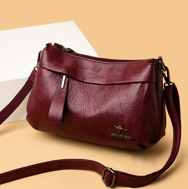 COSMOСOLLECTION_BAGS Сумкаиз натуральной кожи бордовая