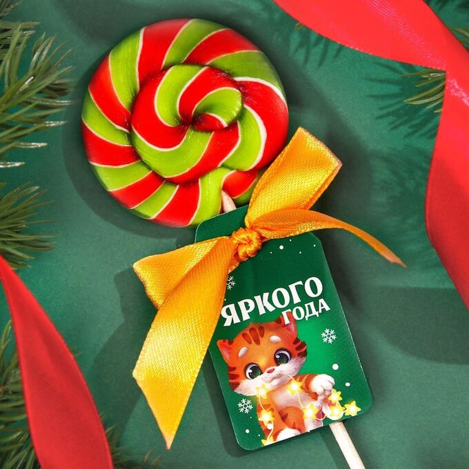 Карамель елочка леденцовая на палочке Сибирские леденцы 15г