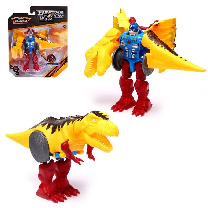 1 TOY Робот с трансформацией «Тираннозавр», цвет жёлтый