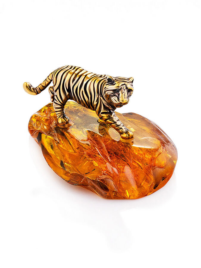 amberholl Сувенир из натурального янтаря «Тигр»