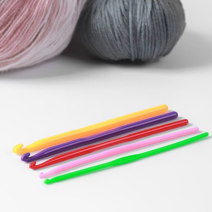 Арт Узор Набор крючков для вязания, d = 3-7 мм, 5 шт , цвет разноцветный