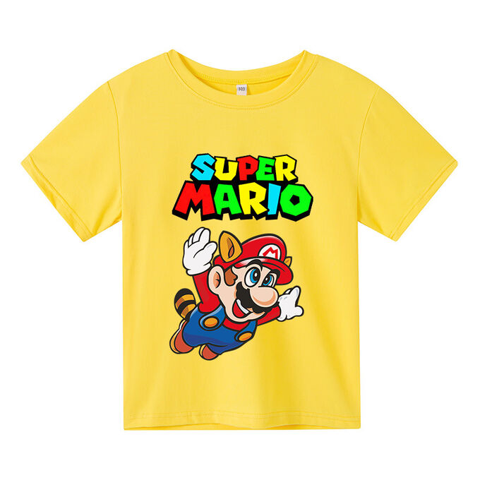 Детская футболка, принт &quot;Супер Марио&quot;, цвет желтый