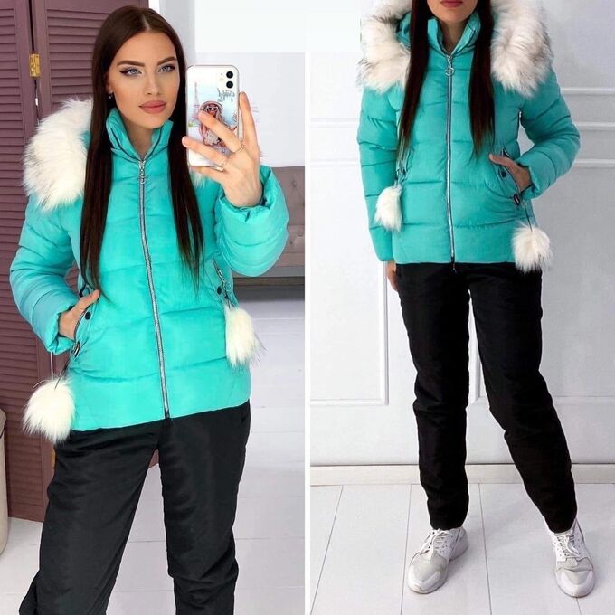 Женские костюмы зимние мята