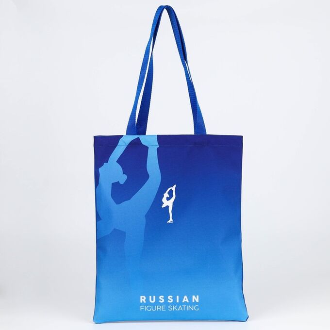 СИМА-ЛЕНД Сумка шоппер Putin team, 35х40х0.5см, фигуристка, синяя