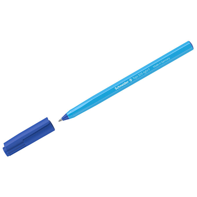 Ручка шариковая Schneider &quot;&quot;Tops 505 F&quot;&quot; синяя, 0,8мм, голубой корпус