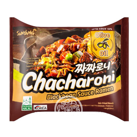 Samyang Лапша быстрого приготовления с соусом из черных соевых бобов Chacharoni 140г