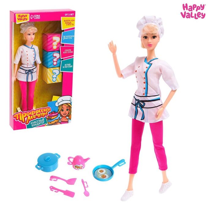 Happy Valley Кукла-модель шарнирная «Профессия мечты. Классный кондитер», с аксессуарами