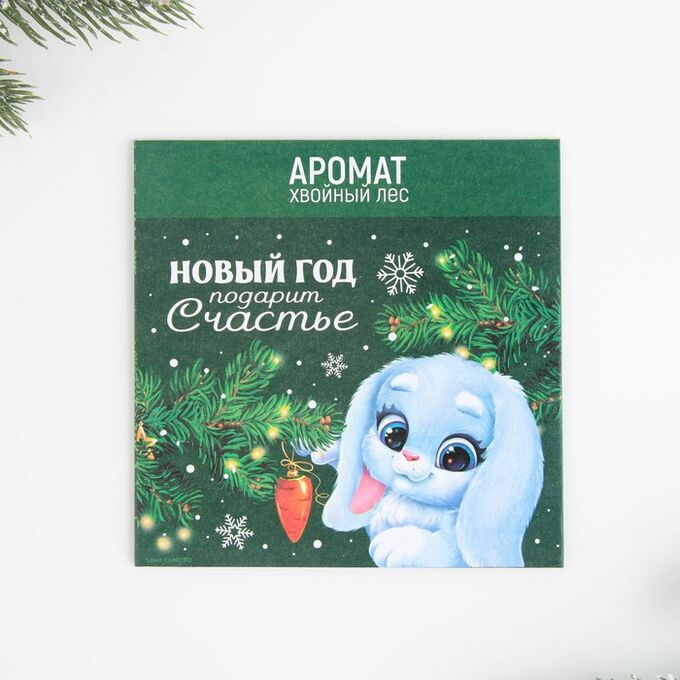 Зимнее волшебство Ароматизатор в конверте «Новый год подарит счастье», 11 х 11 см