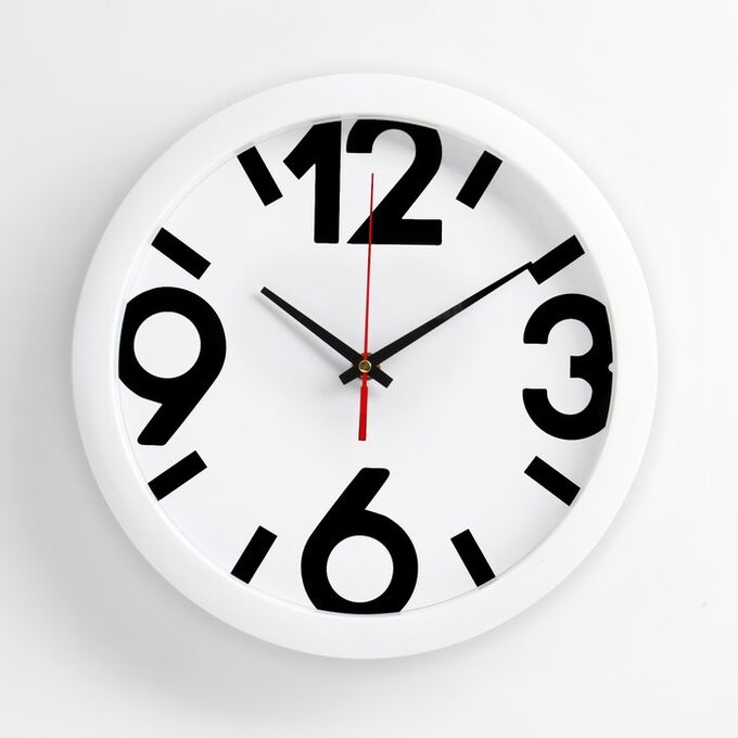 Соломон Часы настенные, серия: Классика, плавный ход, d=28 см, белый обод