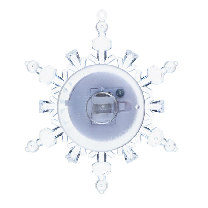 СНОУ БУМ Светильник на присоске в форме снежинки, пластик, 10,5x10x3 см, 3 дизайна