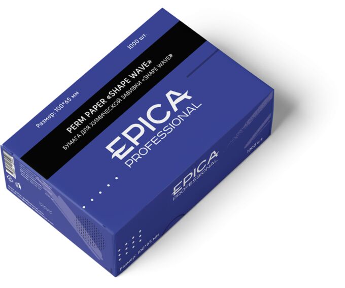 Epica Бумага для химической завивки Epica Professional «Shape wave» 100*65 мм 1000 листов Эпика