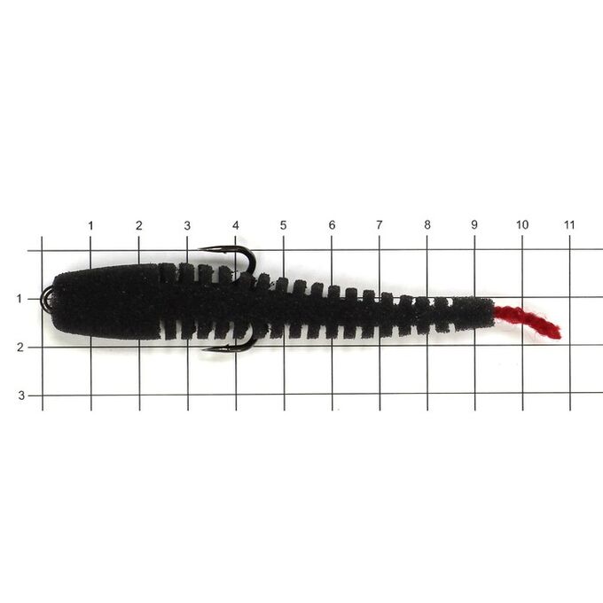 СИМА-ЛЕНД Поролоновая рыбка LeX Air Zander Fish 9 BB Цвет черный, Крючек 3/0, Длинна 9 см (упак. 5шт) 763804