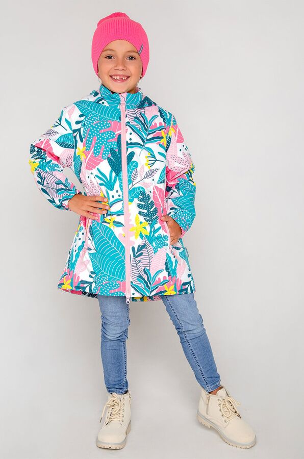 Crockid Демисезонное пальто с утеплителем для девочки