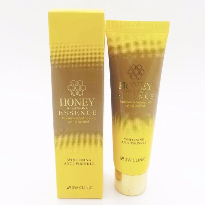 3W Clinic 3W Медовая эссенция Honey All-In-One Essence Whitening Anti-Wrinkle 60мл
