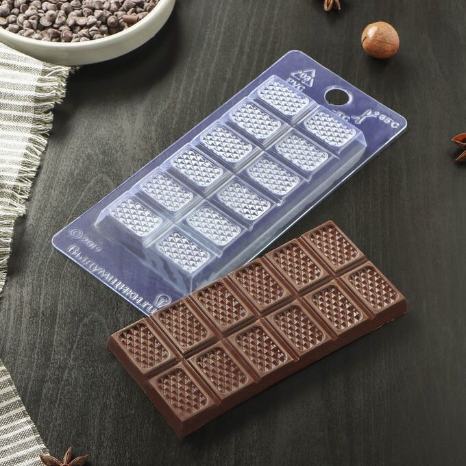 СИМА-ЛЕНД Форма для шоколада и конфет «Оригинальный», 7?15?1 см, цвет прозрачный