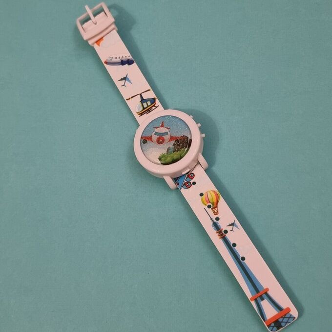 Детские часы, белые, с крышкой, Ч13459, арт.126.178