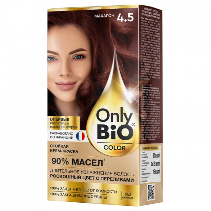 Краска-крем для волос &quot;Only Bio COLOR&quot; т.4.5 Махагон 115мл.арт.GB-8028