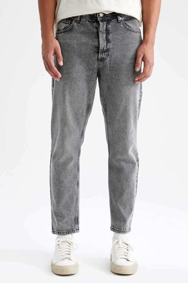 DEFACTO Джинсовые брюки узкого кроя с нормальной талией и рваными деталями в стиле 90-х
