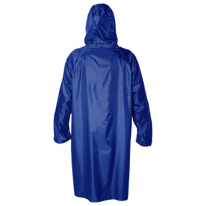 Плащ-дождевик синий на молнии многоразовый с ПВХ покрытием, 52-54, рост 170-176, ГРАНДМАСТЕР, 610866