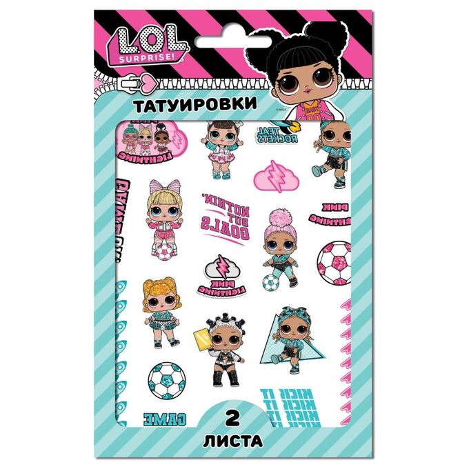 НДПЛЕЙ Наклейки - татуировки «L.O.L. Surprise!», 2 листа, диз. 3
