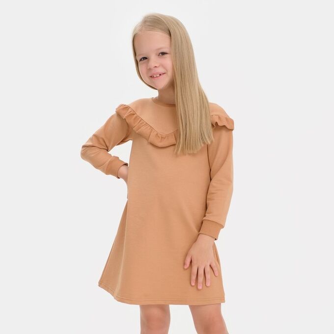 Платье для девочки KAFTAN &quot;Basic line&quot;, размер 32 (110-116), цвет кофе
