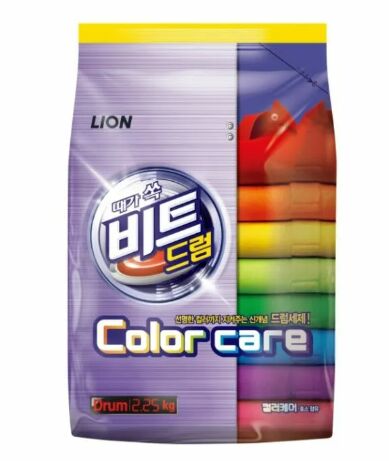 CJ Lion LION Концентрированный стиральный порошок «BEAT DRUM COLOR CARE» защита цвета (для цветного белья) для автоматической стирки