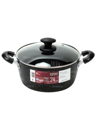SARACOOK Кастрюля 24 cm. Цвет мрамор SARA YWDT-2404