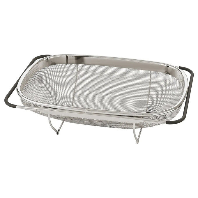 IKEA IDEALISK, Дуршлаг, нержавеющ сталь/черный, 34x23 см