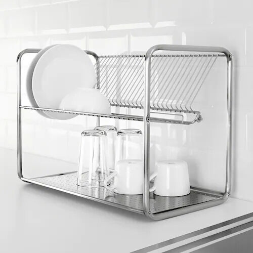 IKEA ORDNING , Сушилка для посуды, нержавеющая сталь, 50x27x36 см