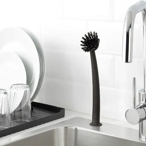 IKEA RINNIG, щетка для мытья посуды, серый