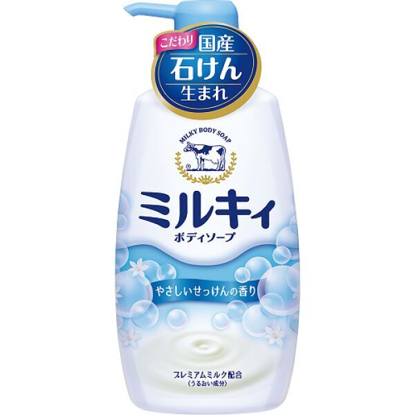 COW Молочное увлажняющее жидкое мыло для тела с ароматом цветочного мыла «Milky Body Soap» 550 мл  (дозатор) 12
