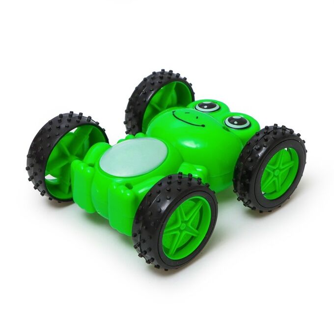 1 TOY Машина инерционная «Перевертыш», цвет зелёный